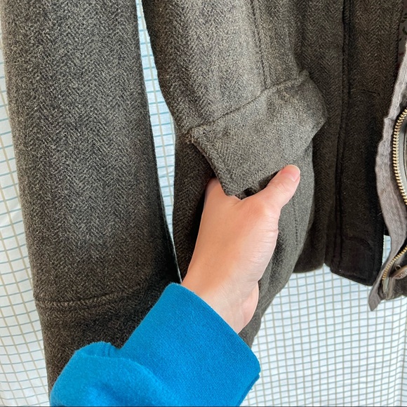 Abercrombie & Fitch Large Coat Floral Lined Heavy Jacket Coat - Picture 7 of 11